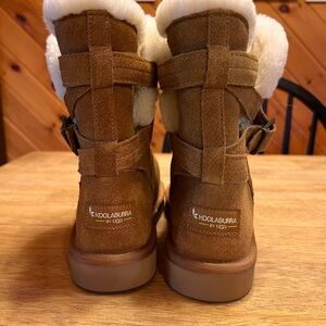 Koolaburra Brown Winter Boots with Cream Fur